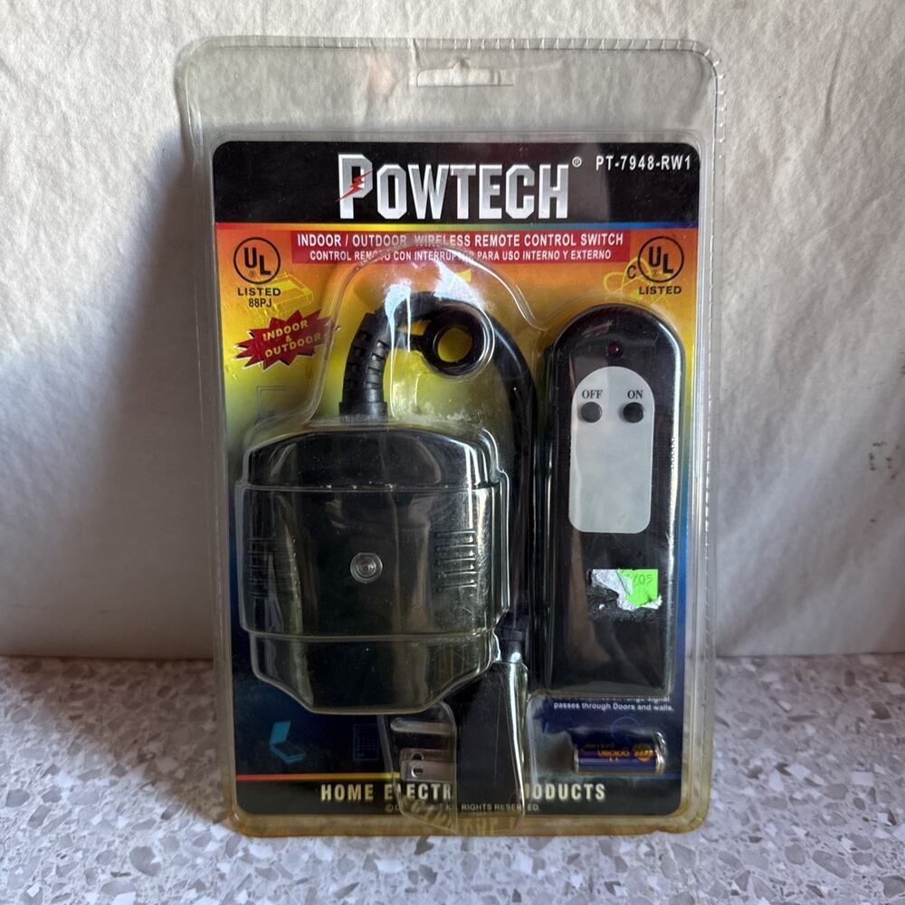 Power tech Indoor/Outdoor Power Switch With Remote New NIB